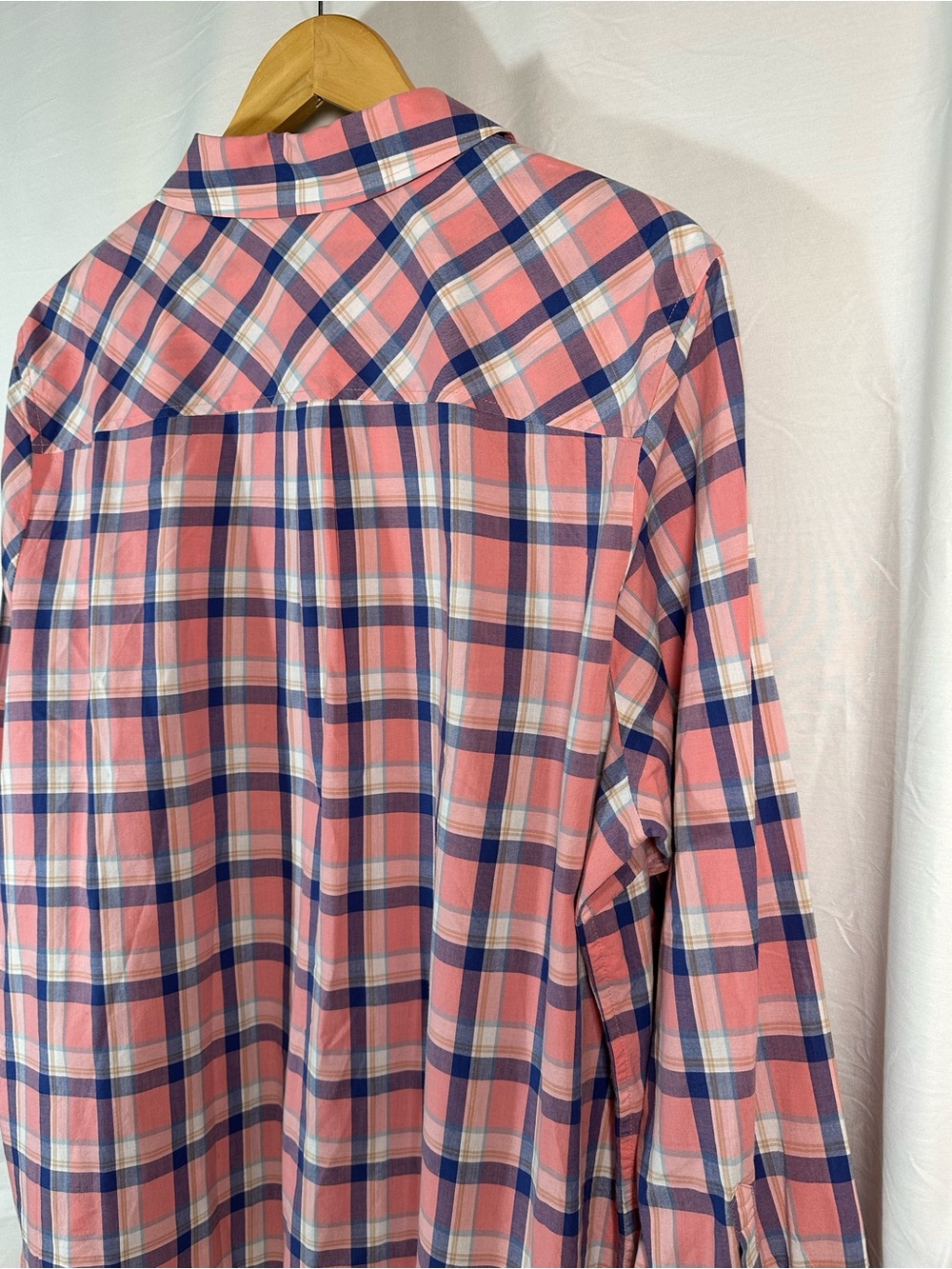 Talbots Pink and Blue Plaid Button-Down Shirt - Picture 10 of 10